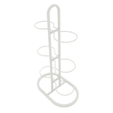 Maxbell Ball Storage Rack Metal Multifunctional Basketball Rack for Indoor Gym Rugby 6 Tier White