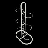 Maxbell Ball Storage Rack Metal Multifunctional Basketball Rack for Indoor Gym Rugby 6 Tier White