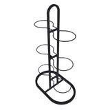 Maxbell Ball Storage Rack Metal Multifunctional Basketball Rack for Indoor Gym Rugby 6 Tier Black