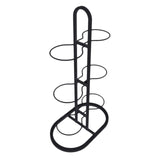 Maxbell Ball Storage Rack Metal Multifunctional Basketball Rack for Indoor Gym Rugby 6 Tier Black