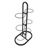 Maxbell Ball Storage Rack Metal Multifunctional Basketball Rack for Indoor Gym Rugby 6 Tier Black