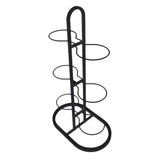 Maxbell Ball Storage Rack Metal Multifunctional Basketball Rack for Indoor Gym Rugby 6 Tier Black