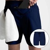 Maxbell Mens Workout Shorts Quick Dry with Zipper Pockets for Fitness Basketball Gym L