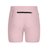 Maxbell Mens Workout Shorts Drawstring with Zipper Pockets for Exercise Fitness Pink S