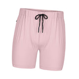 Maxbell Mens Workout Shorts Drawstring with Zipper Pockets for Exercise Fitness Pink S