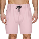 Maxbell Mens Workout Shorts Drawstring with Zipper Pockets for Exercise Fitness Pink S