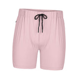 Maxbell Mens Workout Shorts Drawstring with Zipper Pockets for Exercise Fitness Pink M