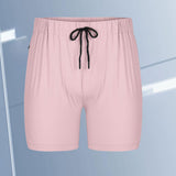 Maxbell Mens Workout Shorts Drawstring with Zipper Pockets for Exercise Fitness Pink L