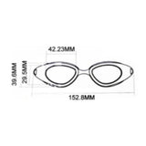 Maxbell Swimming Goggles Wide Vision 250° Nearsighted for Outdoor Surfing Snorkeling