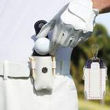 Maxbell Golf Ball Waist Bag Premium for Women, Men Convenient Waterproof Carry Pouch White and Blue