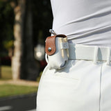 Maxbell Golf Ball Waist Bag Premium for Women, Men Convenient Waterproof Carry Pouch White and Brown