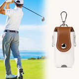 Maxbell Golf Ball Waist Bag Premium for Women, Men Convenient Waterproof Carry Pouch White and Brown