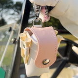 Maxbell Golf Ball Waist Bag Premium for Women, Men Convenient Waterproof Carry Pouch White and Pink