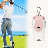 Maxbell Golf Ball Waist Bag Premium for Women, Men Convenient Waterproof Carry Pouch White and Pink