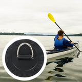 Maxbell Stainless Steel D Ring Patch Canoe Inflatable Boat Kayak Boating Replacement Black