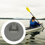 Maxbell Stainless Steel D Ring Patch Canoe Inflatable Boat Kayak Boating Replacement Gray