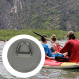 Maxbell Stainless Steel D Ring Patch Canoe Inflatable Boat Kayak Boating Replacement Gray