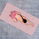 Maxbell Exercise Pilates Mat Gift Gymnastics Athletes Home Fitness Foldable Yoga Mat Pink