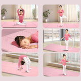 Maxbell Exercise Pilates Mat Gift Gymnastics Athletes Home Fitness Foldable Yoga Mat Pink