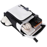 Maxbell Tennis Backpack Waterproof Oxford for Men Women for Outdoor Commuting Travel Black White