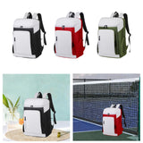 Maxbell Tennis Backpack Waterproof Oxford for Men Women for Outdoor Commuting Travel Black White