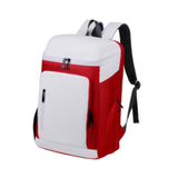 Maxbell Tennis Backpack Waterproof Oxford for Men Women for Outdoor Commuting Travel Red White