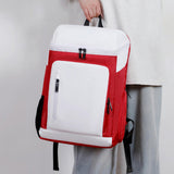 Maxbell Tennis Backpack Waterproof Oxford for Men Women for Outdoor Commuting Travel Red White