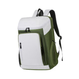 Maxbell Tennis Backpack Waterproof Oxford for Men Women for Outdoor Commuting Travel Green White