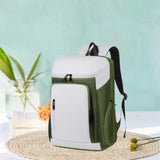 Maxbell Tennis Backpack Waterproof Oxford for Men Women for Outdoor Commuting Travel Green White