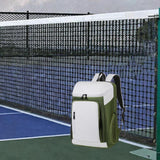 Maxbell Tennis Backpack Waterproof Oxford for Men Women for Outdoor Commuting Travel Green White