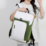 Maxbell Tennis Backpack Waterproof Oxford for Men Women for Outdoor Commuting Travel Green White