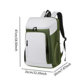 Maxbell Tennis Backpack Waterproof Oxford for Men Women for Outdoor Commuting Travel Green White