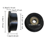 Maxbell Seat Sliding Wheel with Single 608 Bearing for Exercise Bikes Easily Install 44x16mm