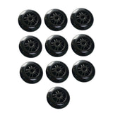 Maxbell 10 Pieces Nylon Mobility Wheels Kit Replacement for Ellipticals Multipurpose 62x23mm
