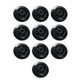 Maxbell 10 Pieces Nylon Mobility Wheels Kit Replacement for Ellipticals Multipurpose 62x23mm