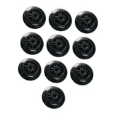 Maxbell 10 Pieces Nylon Mobility Wheels Kit Replacement for Ellipticals Multipurpose 62x23mm