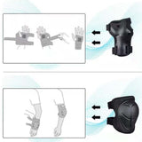 Maxbell Knee and Elbow Pads Wrist Guards for Skateboarding Skiing Outdoor Activities Black