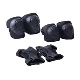 Maxbell Knee and Elbow Pads Wrist Guards for Skateboarding Skiing Outdoor Activities Black