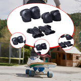 Maxbell Knee and Elbow Pads Wrist Guards for Skateboarding Skiing Outdoor Activities Black