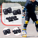 Maxbell Knee and Elbow Pads Wrist Guards for Skateboarding Skiing Outdoor Activities Black