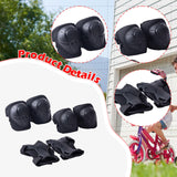 Maxbell Knee and Elbow Pads Wrist Guards for Skateboarding Skiing Outdoor Activities Black