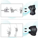 Maxbell Knee and Elbow Pads Wrist Guards for Skateboarding Skiing Outdoor Activities Red