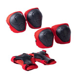 Maxbell Knee and Elbow Pads Wrist Guards for Skateboarding Skiing Outdoor Activities Red