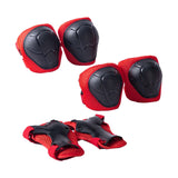 Maxbell Knee and Elbow Pads Wrist Guards for Skateboarding Skiing Outdoor Activities Red