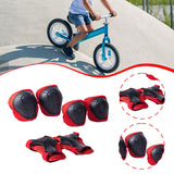 Maxbell Knee and Elbow Pads Wrist Guards for Skateboarding Skiing Outdoor Activities Red