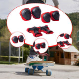Maxbell Knee and Elbow Pads Wrist Guards for Skateboarding Skiing Outdoor Activities Red