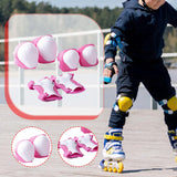 Maxbell Knee and Elbow Pads Wrist Guards for Skateboarding Skiing Outdoor Activities Pink