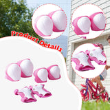 Maxbell Knee and Elbow Pads Wrist Guards for Skateboarding Skiing Outdoor Activities Pink