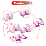 Maxbell Knee and Elbow Pads Wrist Guards for Skateboarding Skiing Outdoor Activities Pink
