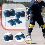Maxbell Knee and Elbow Pads Wrist Guards for Skateboarding Skiing Outdoor Activities Blue